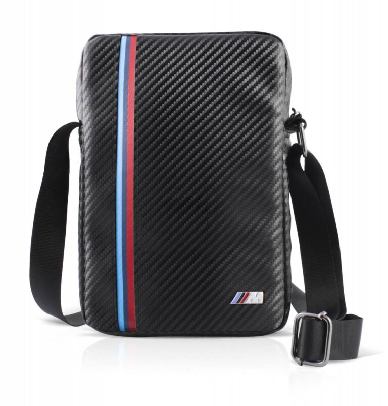 BMW Tas Carbon Effect voor Laptop/Tablet (9'' - 10'') - Tricolor -0