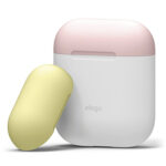 Elago Duo Case for Airpods - Body-White / Top-Pink,Yellow-0