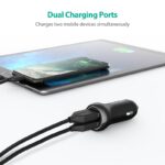 RAVPOWER 12W DUAL PORTS USB CAR CHARGER-BLACK- RP-PC085-22323