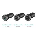 RAVPOWER 12W DUAL PORTS USB CAR CHARGER-BLACK- RP-PC085-22321
