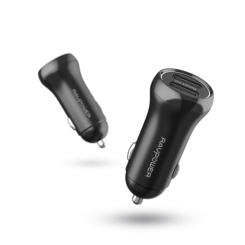 RAVPOWER 12W DUAL PORTS USB CAR CHARGER-BLACK- RP-PC085-22320 RAVPOWER 12W DUAL PORTS USB CAR CHARGER-BLACK- RP-PC085-22320