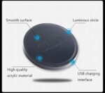 LED CAR LOGO CUP LIGHTS UP HOLDER USB CHARGING 7 COLOURS FOR AUDI-24349