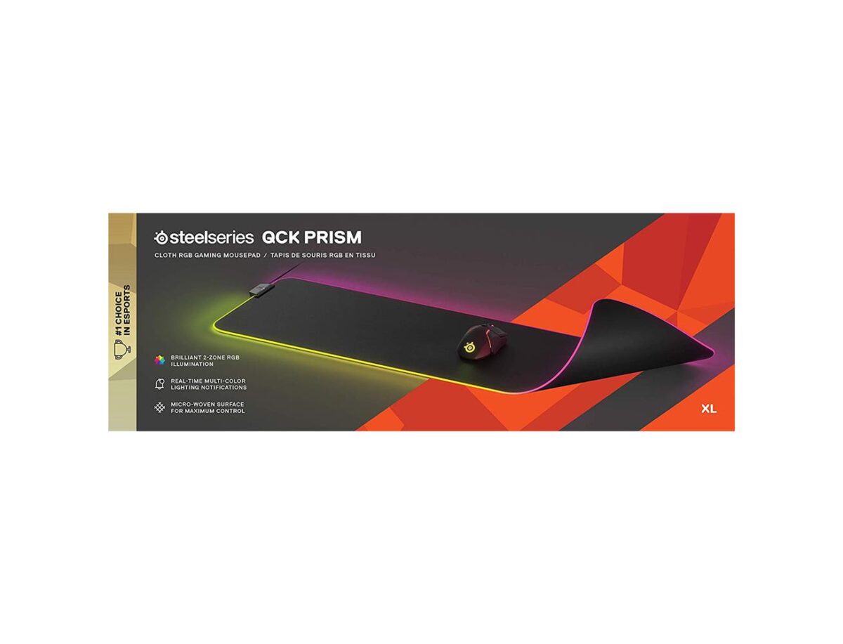 STEELSERIES QCK PRISM CLOTH RGB GAMING MOUSEPAD XL-32059