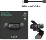 LOGITECH C920S PRO HD WEBCAM (1080P 30FPS)-34008