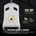 CORSAIR M55 RGB PRO AMBIDEXTROUS MULTI-GRIP GAMING MOUSE - WHITE-35057