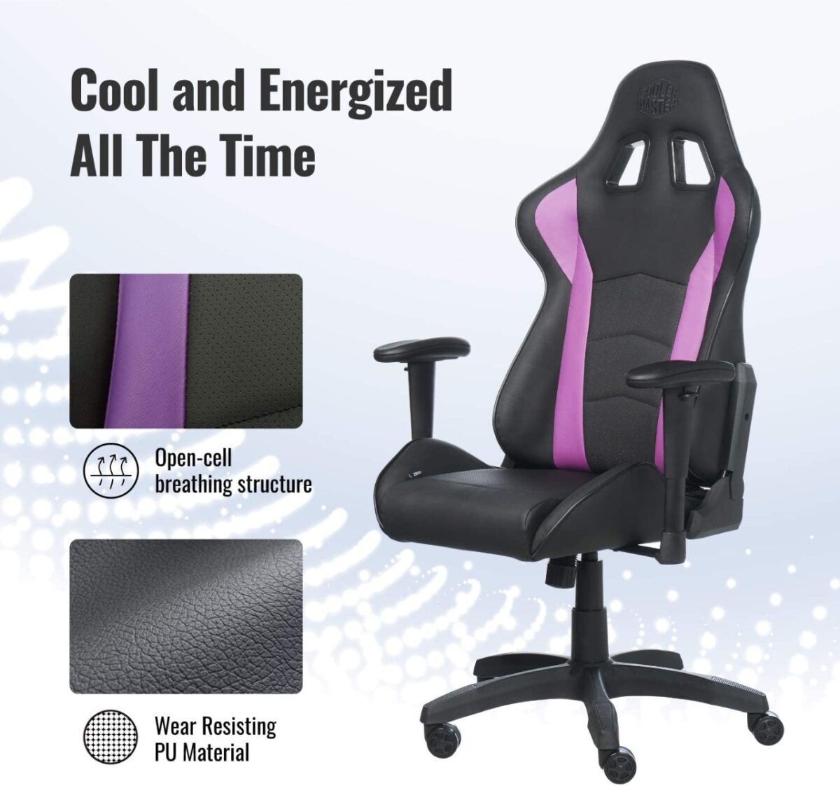 COOLER MASTER CALIBER R1 GAMING CHAIR - PURPLE 23553-35217