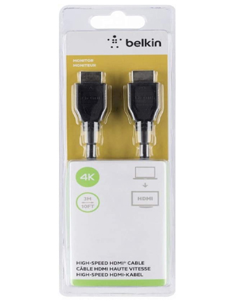 BELKIN HIGH SPEED HDMI CABLE 3M 4K-0