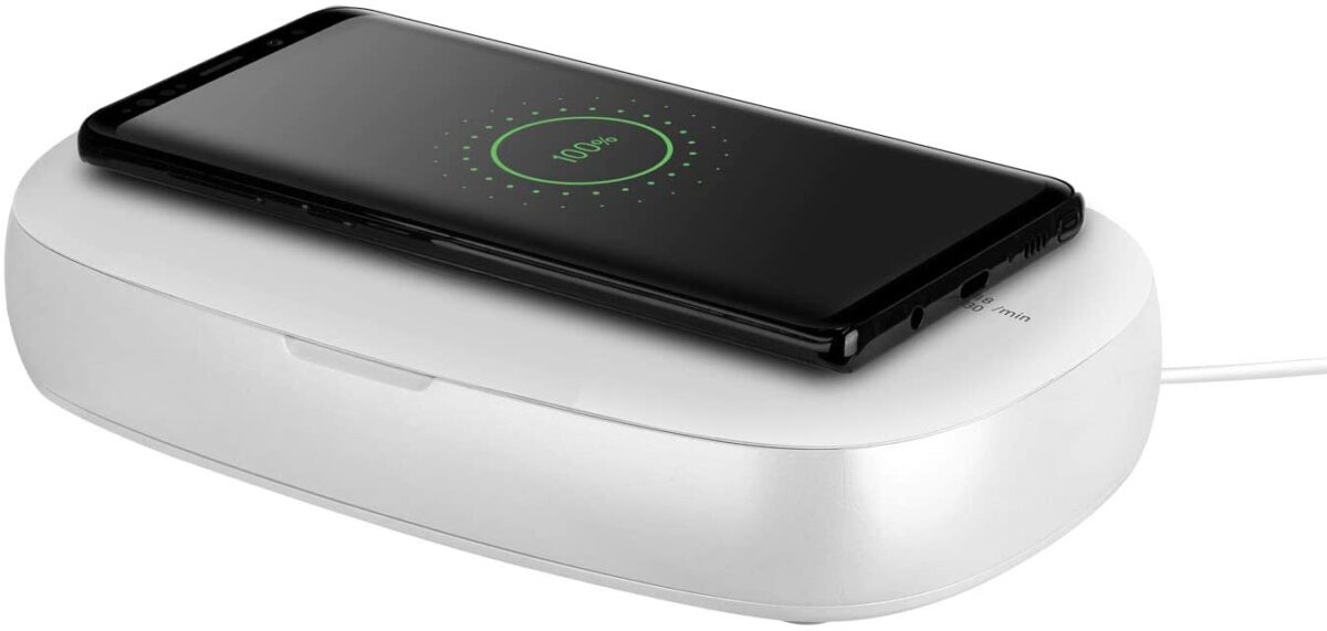 MOMAX Q POWER UV-BOX WITH WIRELESS CHARGER-WHITE-37802