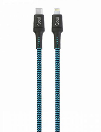GOUI 8 PIN TYPE-C TOUGH EDITION LIGHTING CABLE 1.5 MTR -LIGHT BLUE-0
