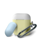 ELAGO AIRPODS DUO HANG CASE- BODY YELLOW / TOP - WHITE,PASTEL BLUE-0
