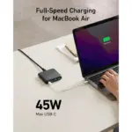 Anker PowerPort Atom lll 65W Slim Charger with 2 USB-C Power iQ 3.0 and 2 USB-A Ports - Black-116519