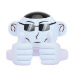 Promate Ape Mini High Definition Wireless Monkey Speaker With Smartphone Stand - White-0