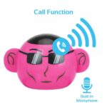 Promate Ape Mini High Definition Wireless Monkey Speaker With Smartphone Stand - Pink-43523