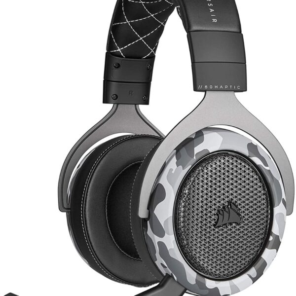 Corsair HS60 HAPTIC Stereo Gaming Headset with Haptic Bass - Army Grey-0