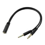 Headphone Spliter Adapter 3.5mm - Black-0