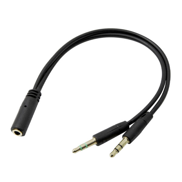 Headphone Spliter Adapter 3.5mm - Black-0