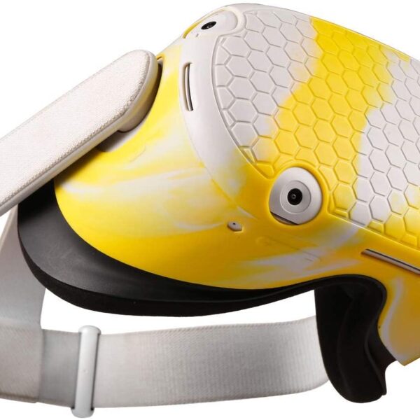Oculus Quest 2 VR Shell Front Face Protector Cover Anti Scratch Anti Dust Anti Shock-Yellow White Mix-0