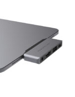 Powerology 4 in 1 USB-C Hub with HDMI USB Aux - Gray-thumbnail