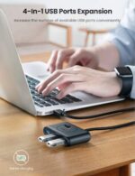 Ugreen 4 Port USB 3.0 Hub 1m - Black-53306