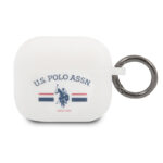 US Polo ASSN Silicone Horses Flag Case for Airpods 3 - White-0