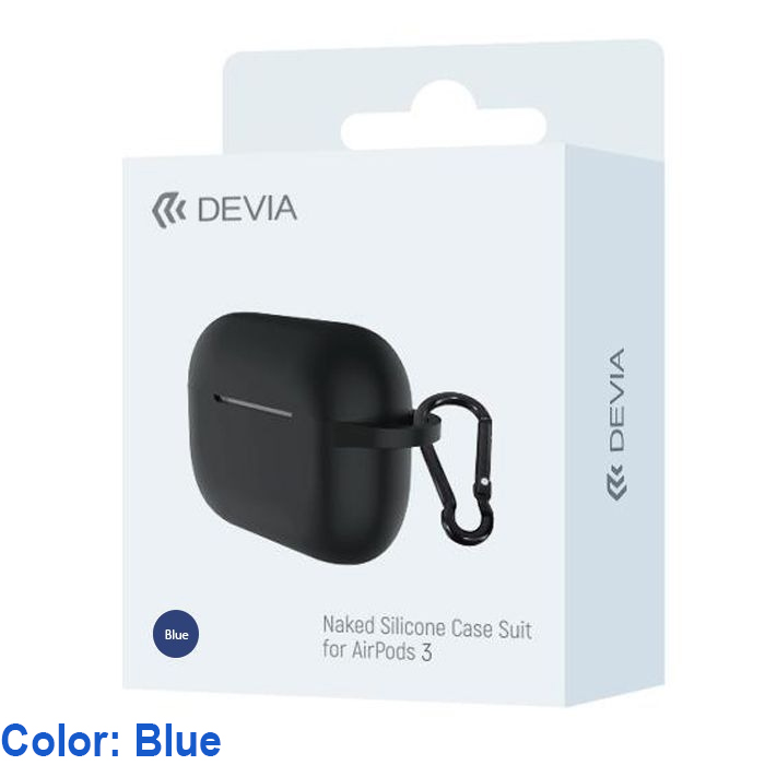 Devia Naked Silicon Case for Airpods 3 - Blue-0
