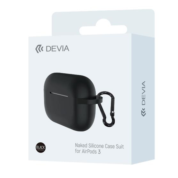 Devia Naked Silicon Case for Airpods 3 - Black-0