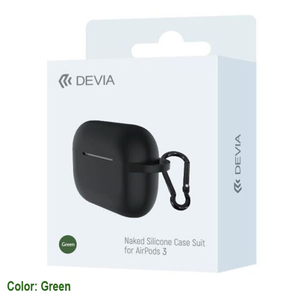 Devia Naked Silicon Case for Airpods 3 - Green-0