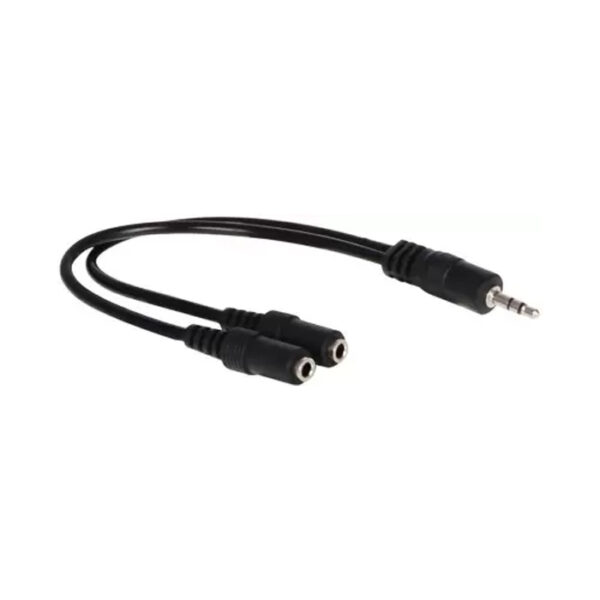 Y Spitter 2in1 Audio Aux Cable 3.5mm Jack for Headphone - Black-0