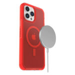 OtterBox iPhone 13 Pro Symmetry Plus Clear Case for MagSafe - Translucent Red-60169