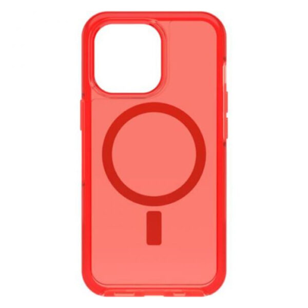 OtterBox iPhone 13 Symmetry Plus Clear Case for MagSafe - Translucent Red-0