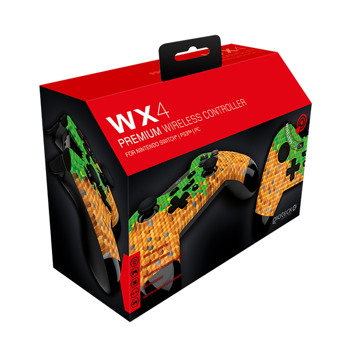 Gioteck - WX4 Premium Wireless Controller "Cubes" Edition For Nintendo Switch, PS3 & PC-0