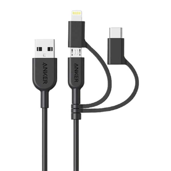 Anker PowerLine II 3 in 1(0.9m) - Black-0
