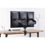Twisted Minds Premium Triple Monitors Aluminum Arm With USB Ports Black - TM-26-C018UP-61387