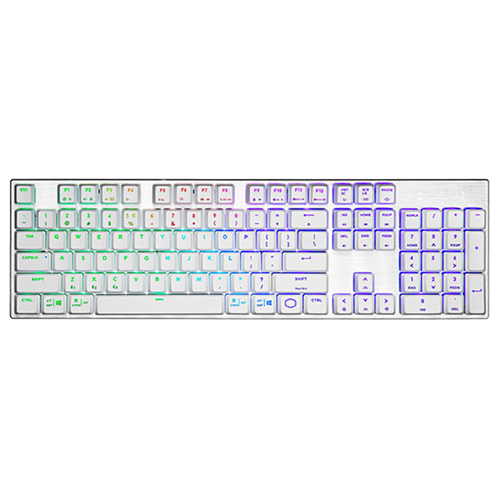 Cooler Master Sk653 Full-sized Wireless Mechanical Keyboard With Low Profile Switchs (White) - Red Switch-0