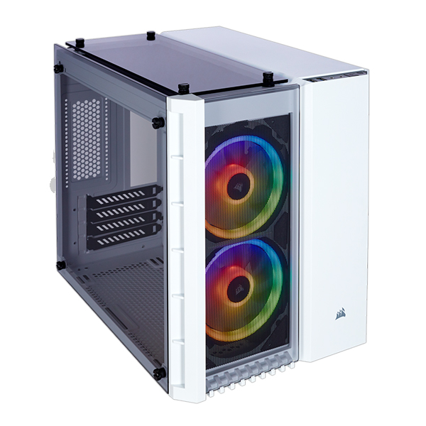Corsair Crystal Series 280X RGB Micro Tower Case - White-0