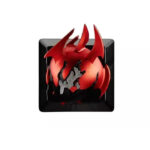 ZomoPlus Customized 3D HEART OF TARRASQUE Cherry MX Switches And Clones, DOTA2 Theme Metal Keycap With CNC Engraving (1u Size) For Mechanical Gaming Keyboard-0
