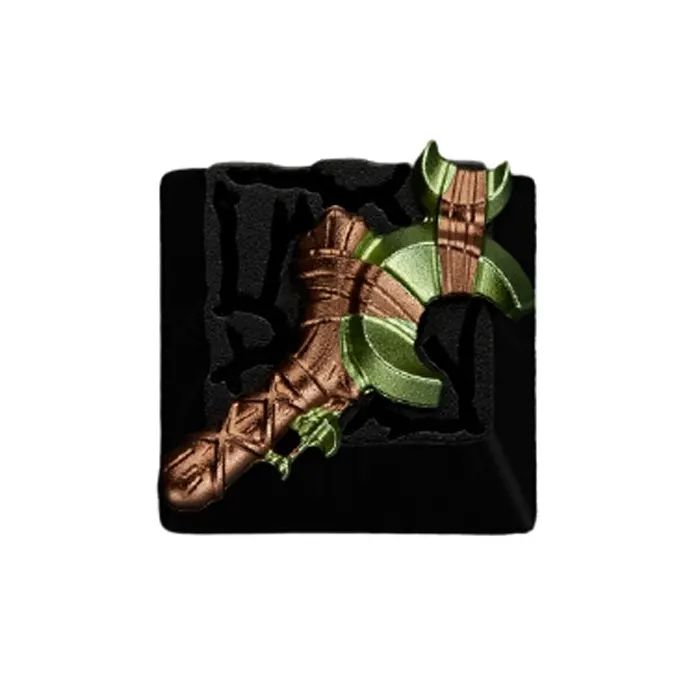 ZomoPlus Customized 3D FORCE STAFF Cherry MX Switches And Clones, DOTA2 Theme Metal Keycap With CNC Engraving (1u Size) For Mechanical Gaming Keyboard-0