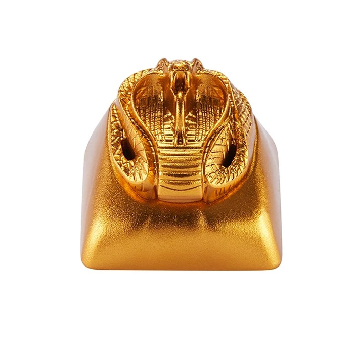 ZomoPlus Customized 3D GOLDEN COBRA Cherry MX Switches And Clones, Game And Movie Theme Metal Keycap With CNC Engraving (1u Size) For Mechanical Gaming Keyboard - Golden-0