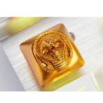 ZomoPlus Customized 3D GOLDEN COBRA Cherry MX Switches And Clones, Game And Movie Theme Metal Keycap With CNC Engraving (1u Size) For Mechanical Gaming Keyboard - Golden-71782
