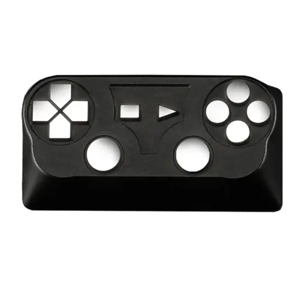 ZomoPlus Customized GAME PAD II Cherry MX Switches And Clones, Game And Movie Theme Metal Keycap With CNC Engraving (2u Size) For Mechanical Gaming Keyboard - Black/Silver-0