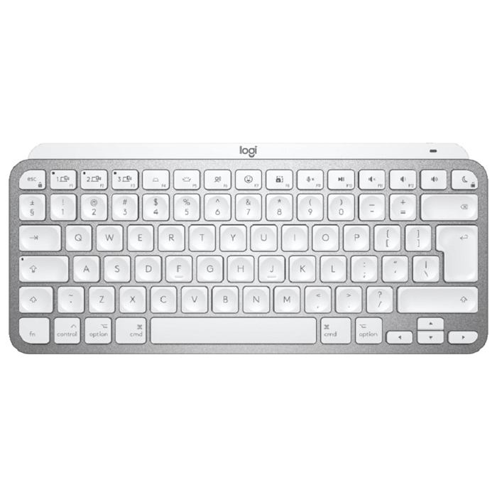 Logitech MX Keys Mini Mac Keyboard - Wireless + Bluetooth, Qwerty US International, LED Backlight - Gray -0