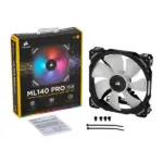 Corsair ML140 PRO RGB LED 140MM PWM Premium Magnetic Levitation Fan — Single Pack-72675