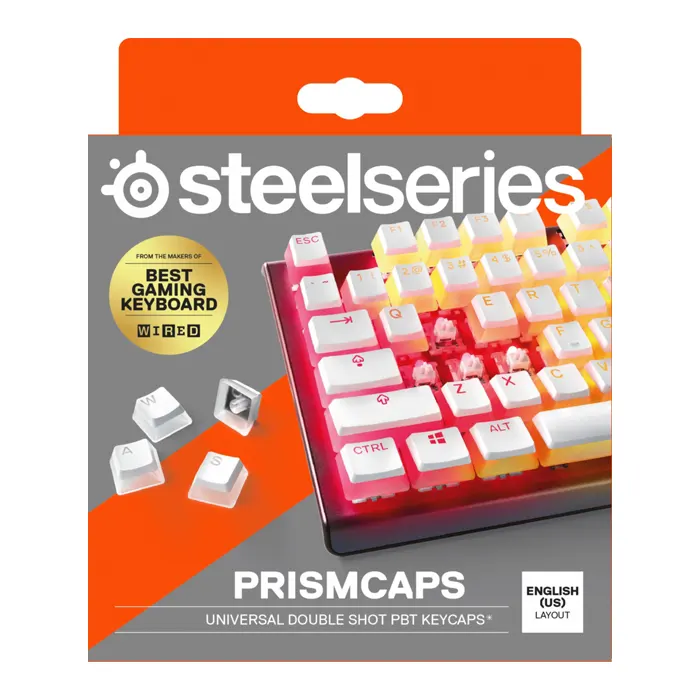 SteelSeries PrismCaps Universal Double Shot PBT Keycaps - White-0 SteelSeries PrismCaps Universal Double Shot PBT Keycaps - White-0
