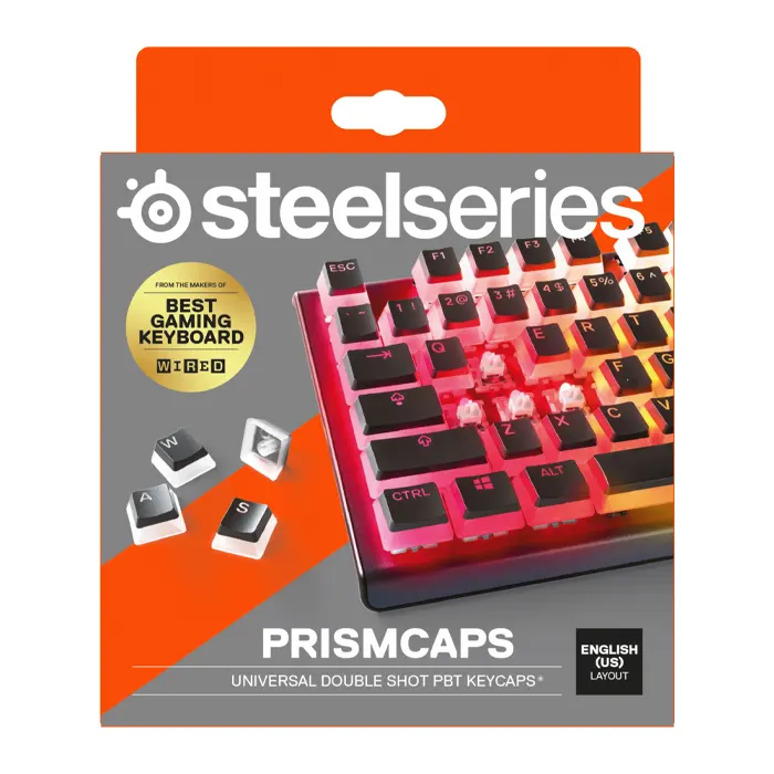 SteelSeries PrismCaps Universal Double Shot PBT Keycaps - Black-0 SteelSeries PrismCaps Universal Double Shot PBT Keycaps - Black-0