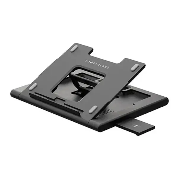 Powerology Multi-Functional Pro Hub & Laptop Stand Black-0