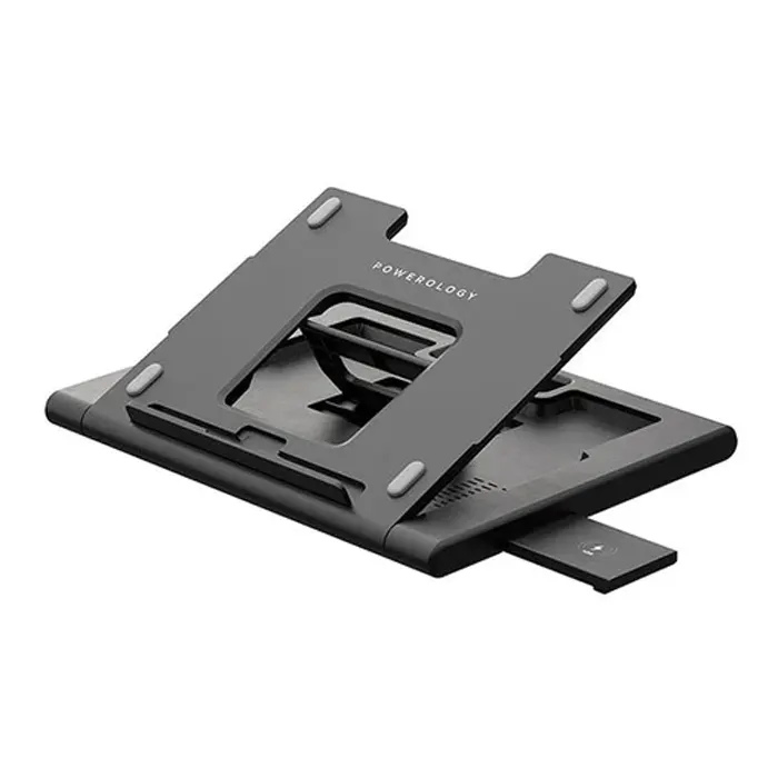 Powerology Multi-Functional Pro Hub & Laptop Stand Black-0