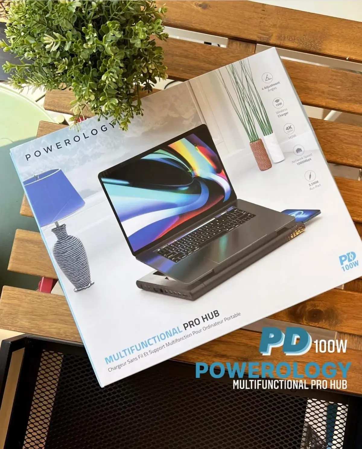 Powerology Multi-Functional Pro Hub & Laptop Stand Black-72899
