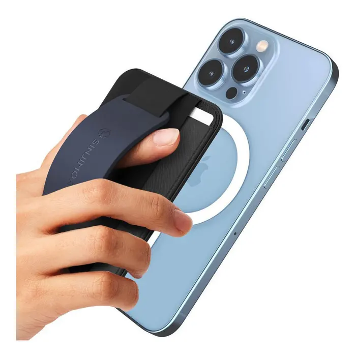 Sinjimoru 3 in 1 Magnetic Wallet as Phone Grip and Stand for MagSafe - Navy-0