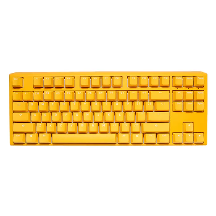 Ducky One 3 Yellow TKL Hot-Swap Mechanical Keyboard - Cherry Red-0