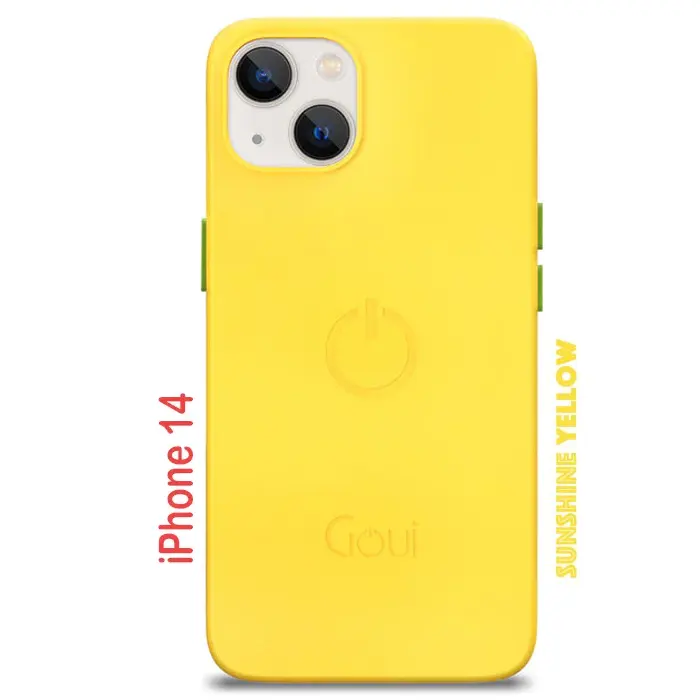 Goui iPhone 14 (6.1inch)  Magnetic Case with Magnetic Bars - Sunshine Yellow-0 Goui iPhone 14 (6.1inch) Magnetic Case with Magnetic Bars - Sunshine Yellow-0